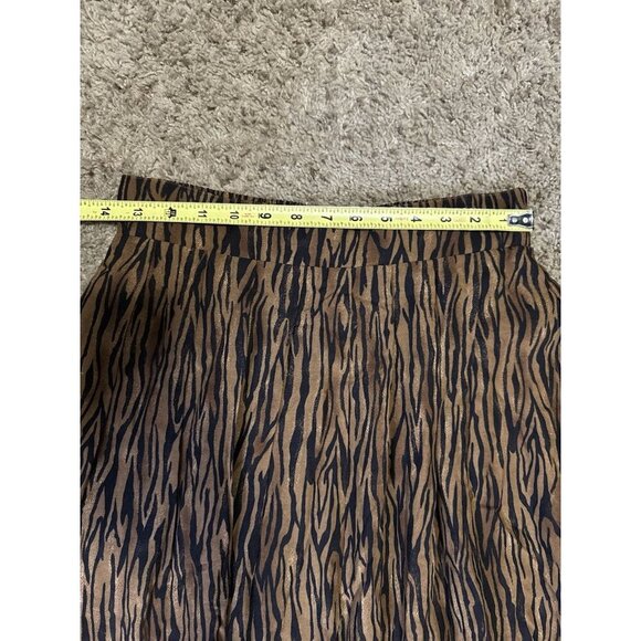 SAG HARBOR Animal Zebra Paisley Print Midi Skirt Boho Hippie Coastal Beach SMALL - Picture 9 of 9